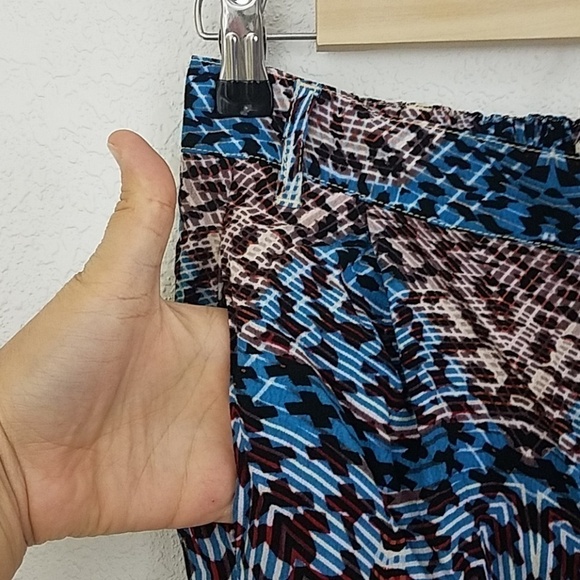 anthro Elevenses geometric pants sz 2 rayon blend - Picture 5 of 7